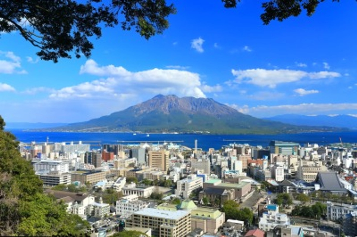 【鹿児島県】城山公園展望台から見た桜島